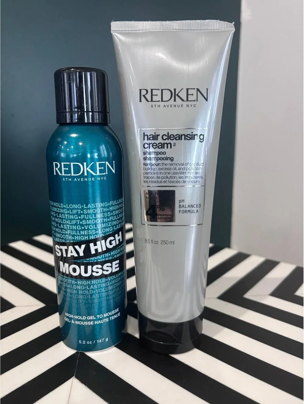 Redken Hair Cleansing Cream Shampoo & Stay High Mousse Bundle NEW